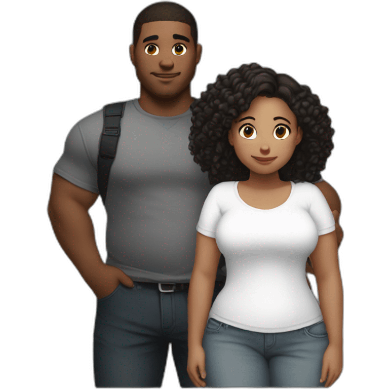 thicc boy and thicc girl, white emoji