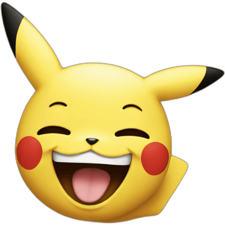 pikachu laughing emoji