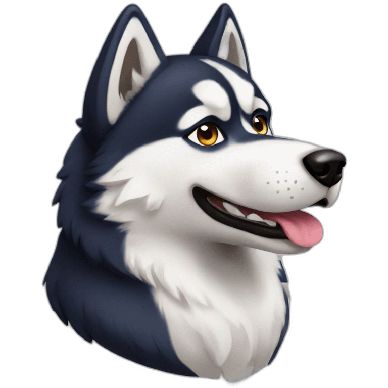 husky completamente nero emoji