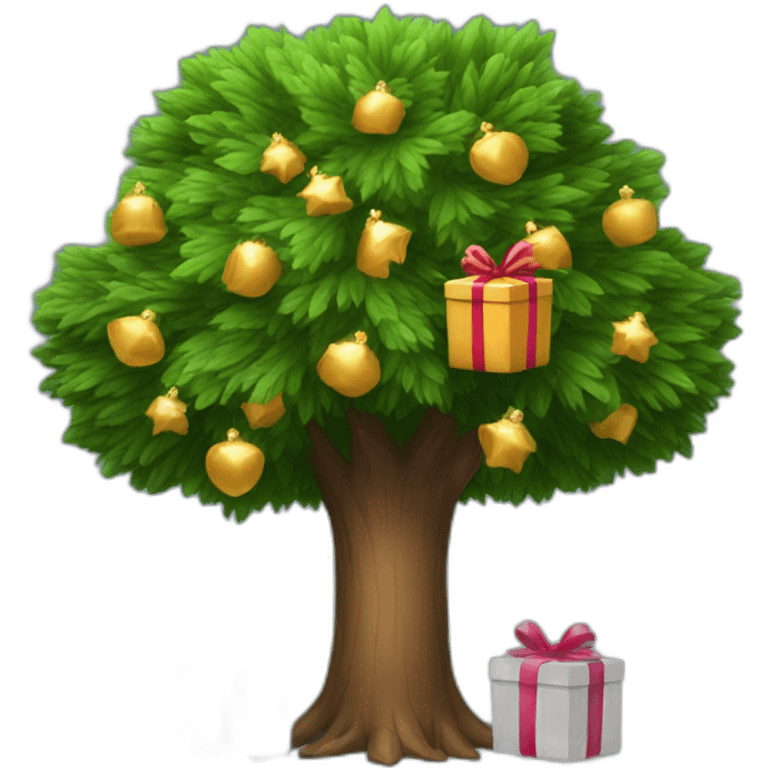 Tree with presents emoji