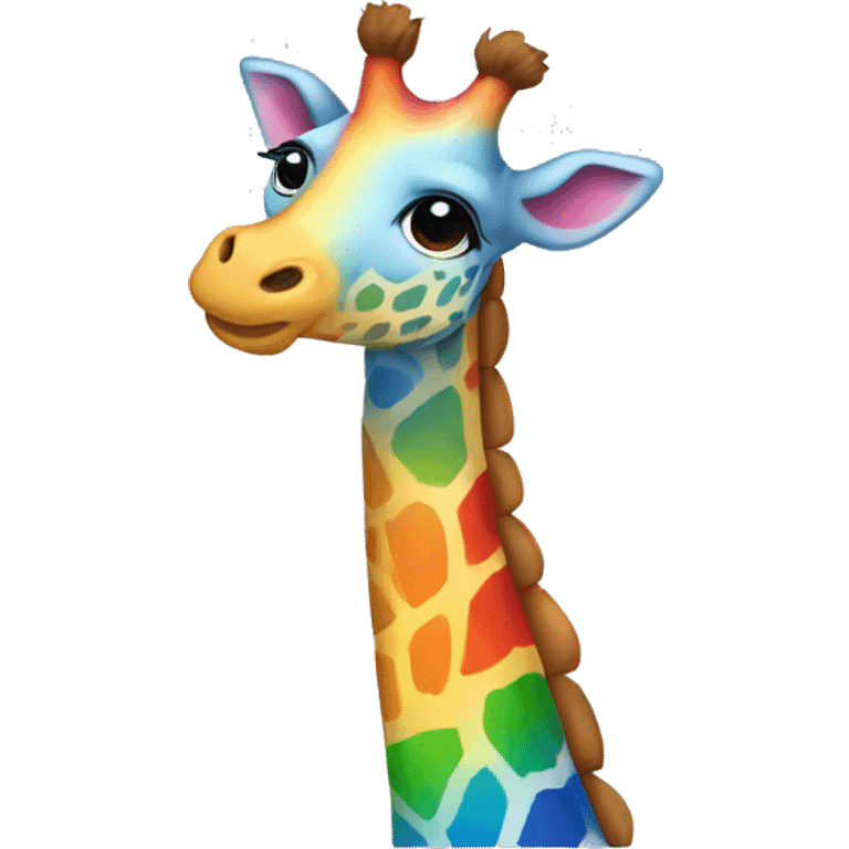 Rainbow giraffe  emoji