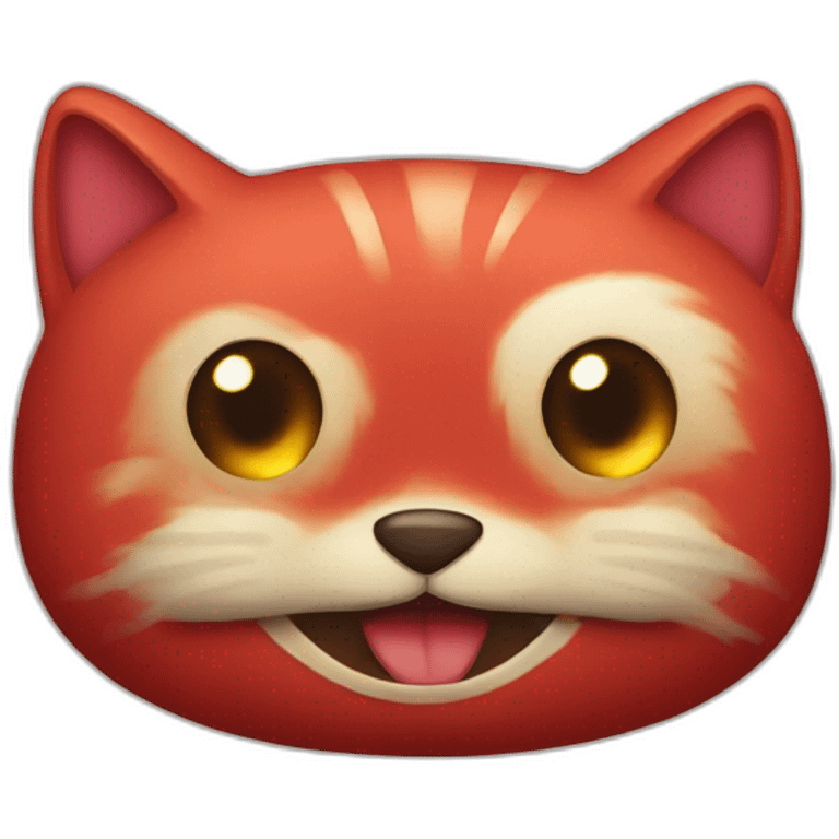 chat rouge bierre emoji