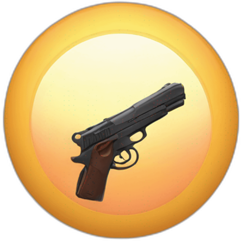 gun sunrise emoji