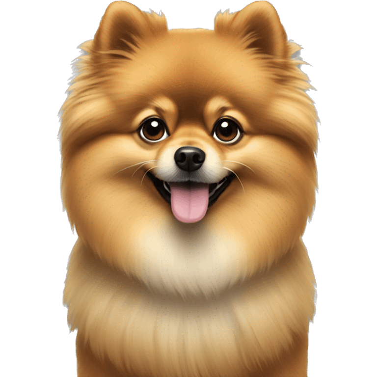 A full-length Pomeranian emoji