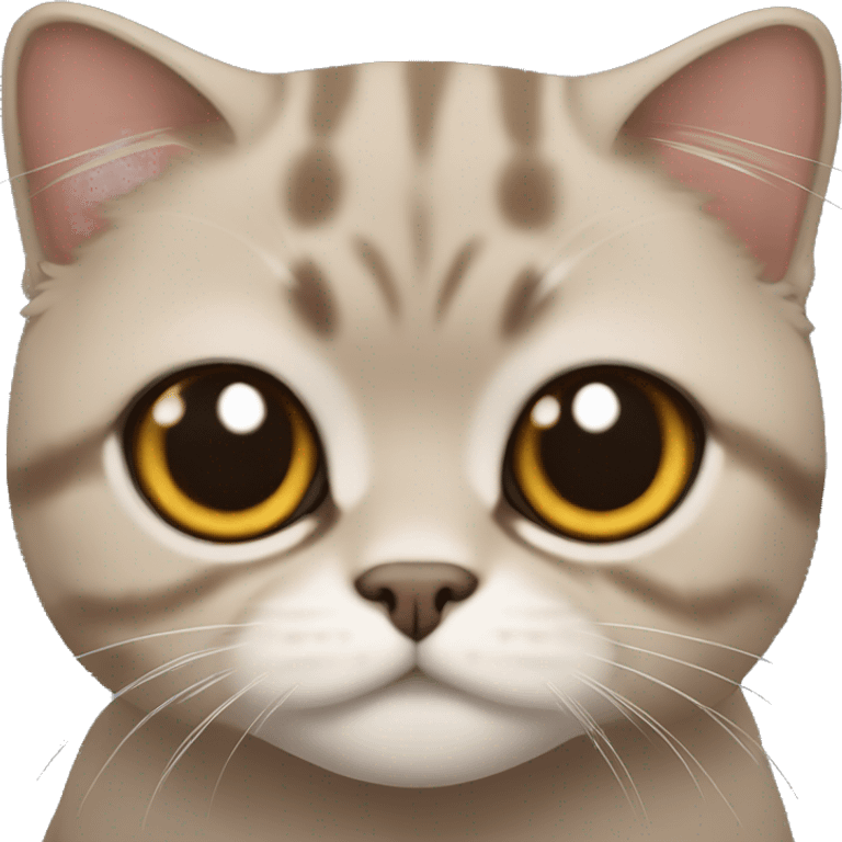 tobby brown Scottish fold cat  emoji