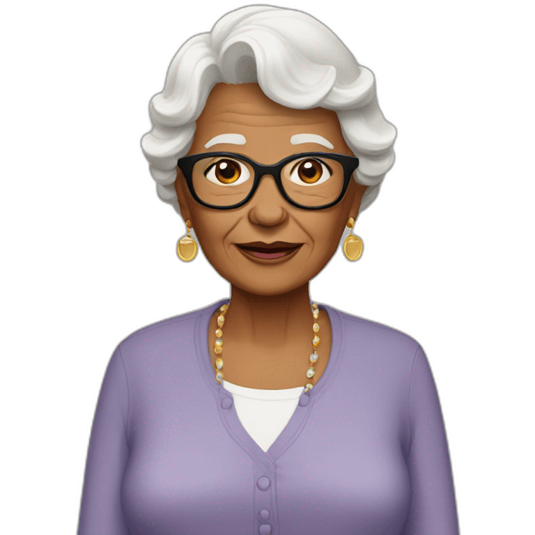 Fashionable grandma emoji