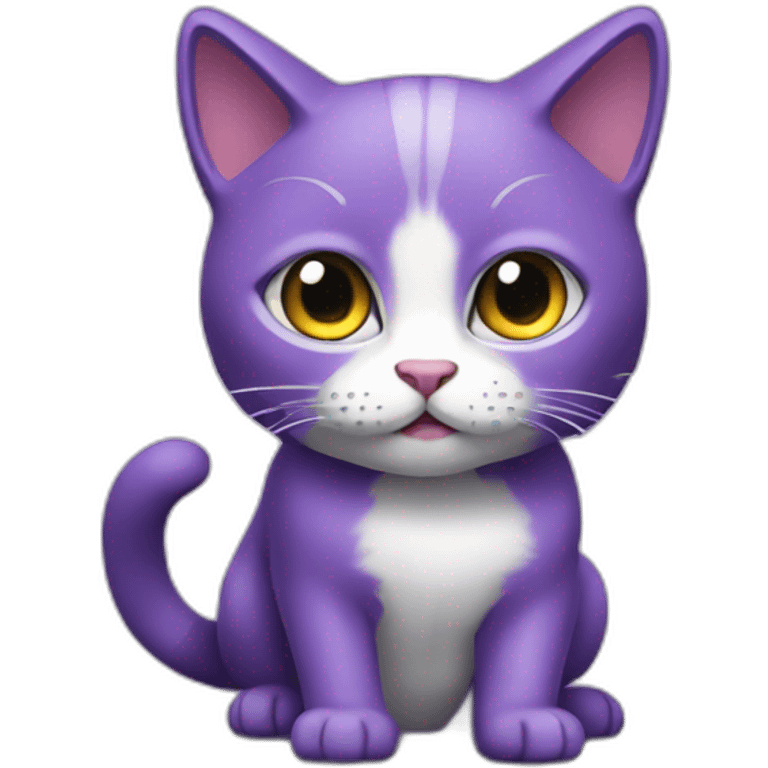 Purple small cat sell drugs emoji