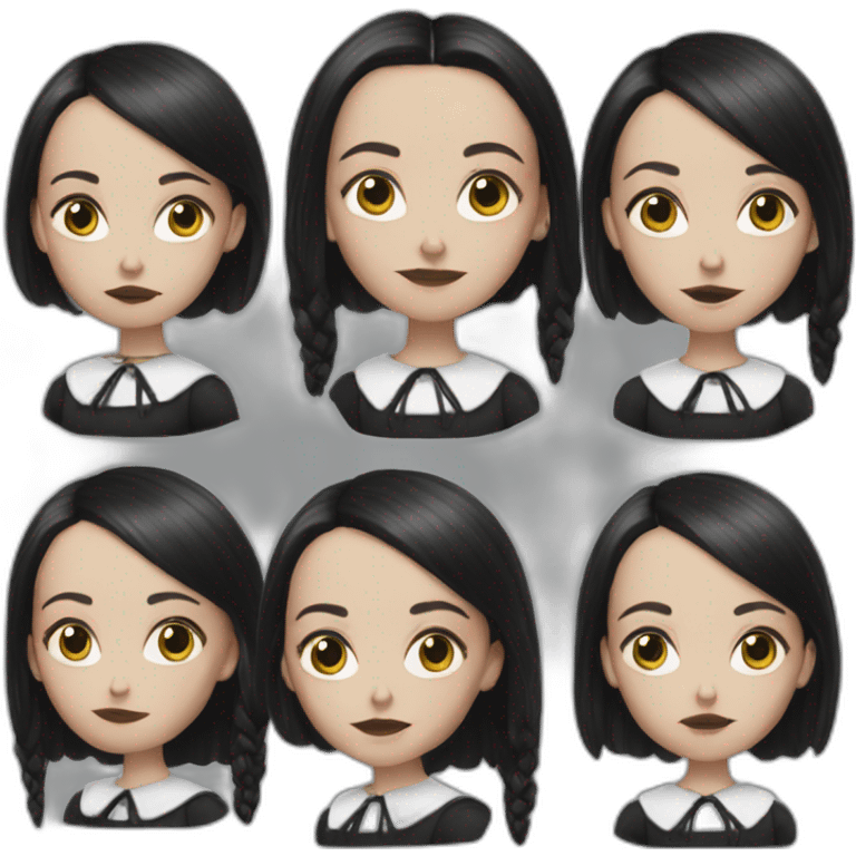 wednesday adams hyperrealistic emoji