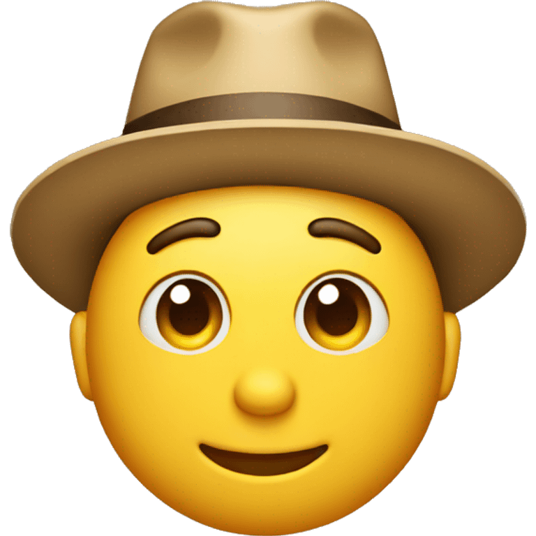 Guy with hat that says big cheese emoji