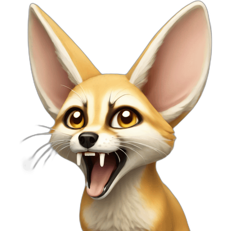 Fennec fox scream emoji