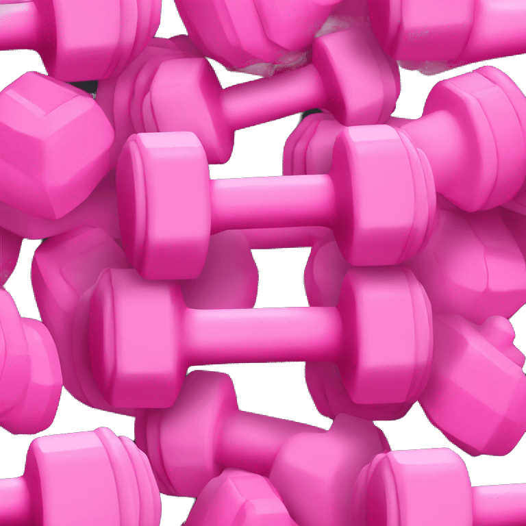 Pink dumbbells  emoji