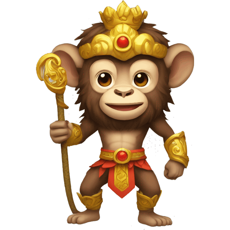 monkey king without a crown. a nice monkey emoji