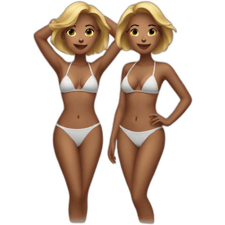 Women wearing bikini emoji