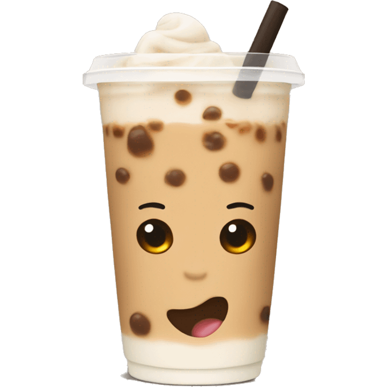 Brown sugar boba milk tea emoji