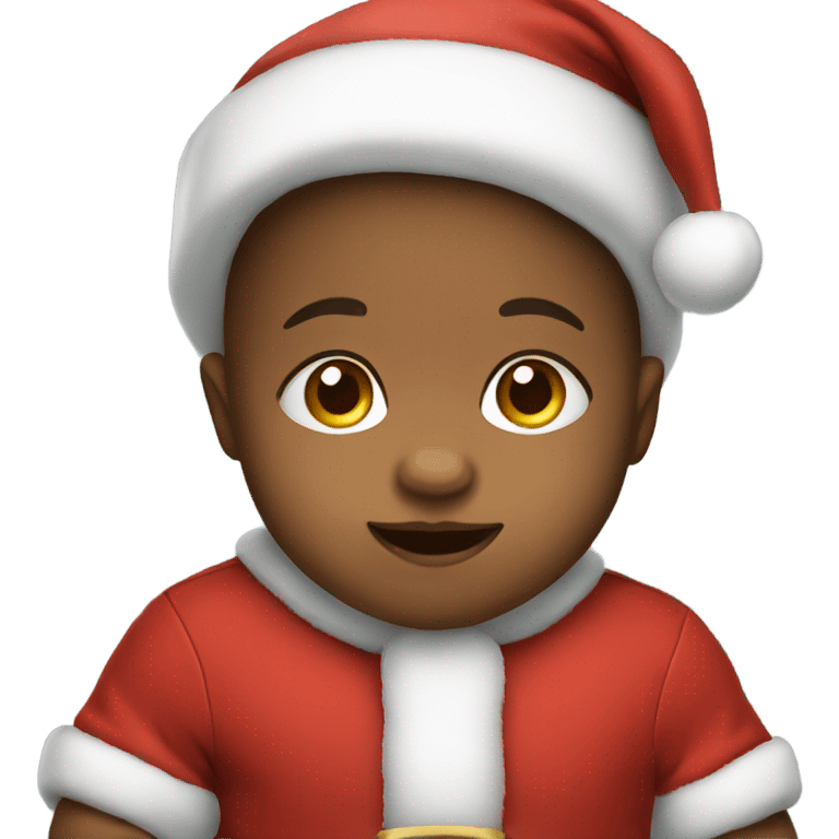 Baby wearing Santa hat  emoji