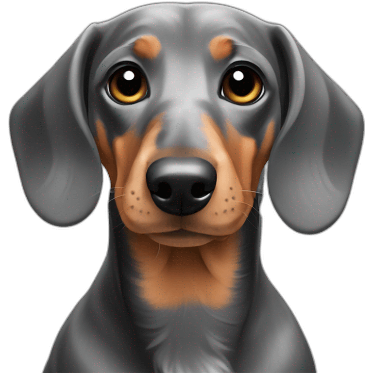 Dachshund grey emoji