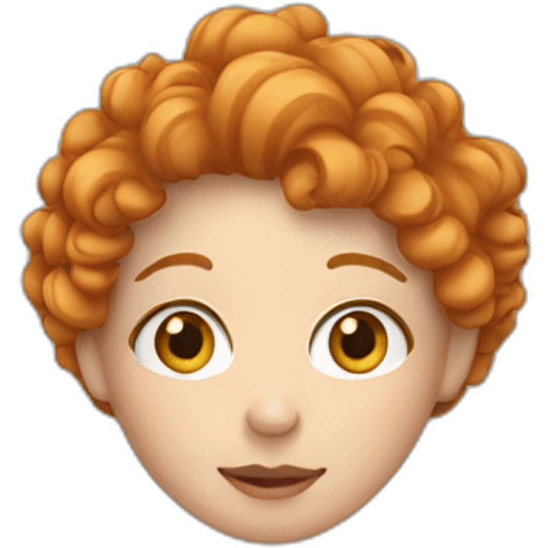 white curly ginger girl emoji