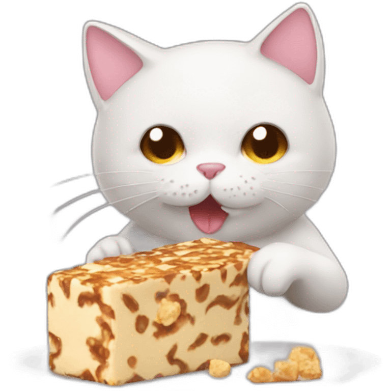 Gato comiendo turron emoji