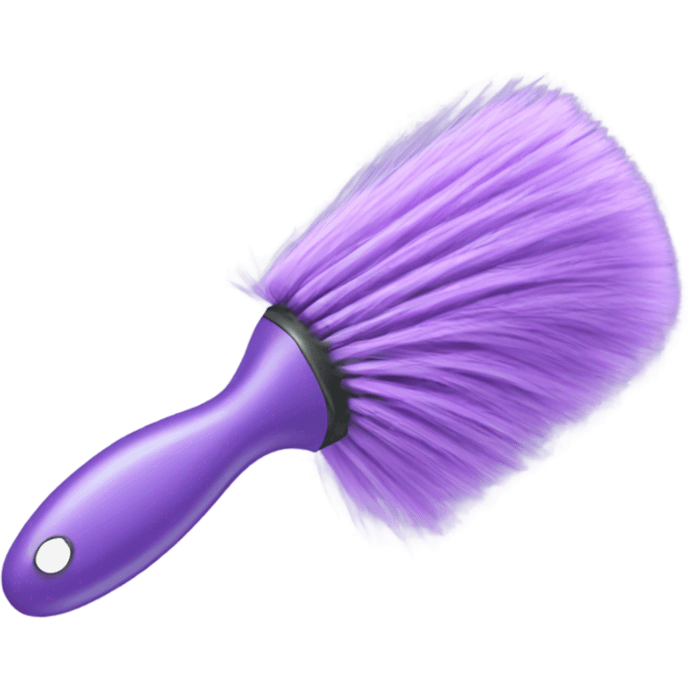 light purple hair brush emoji