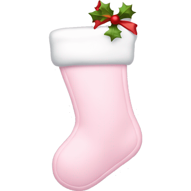  light pink Christmas stocking emoji