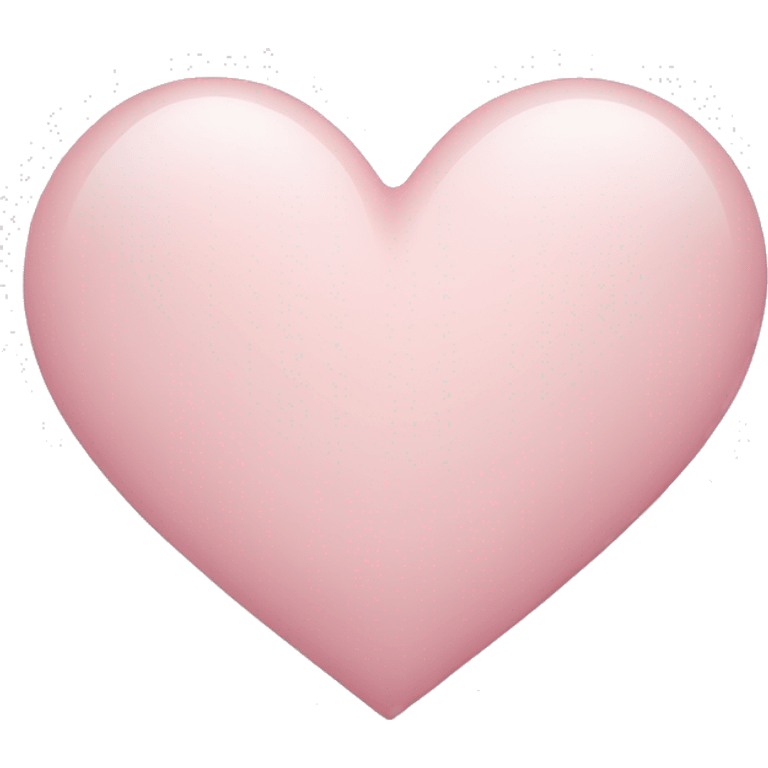 light pink heart in white background emoji