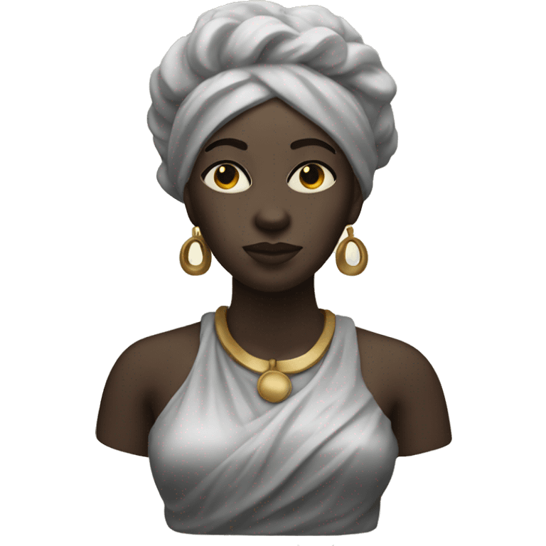 Marble statue of black woman emoji