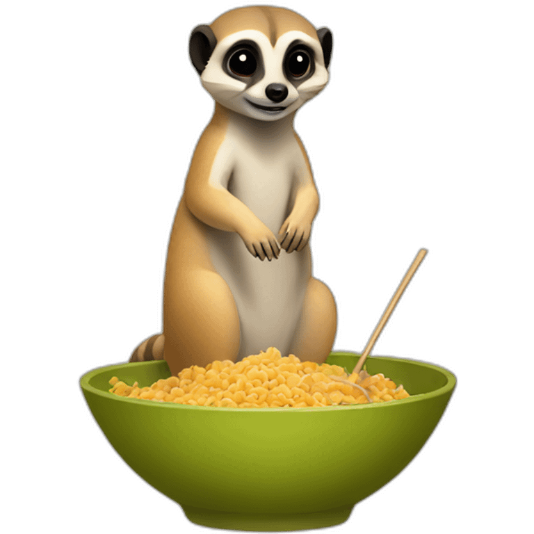 meerkat-eating-wok emoji