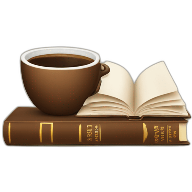 coffe and books emoji