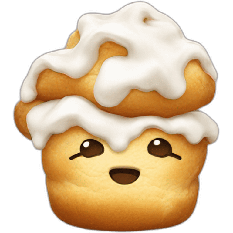 Cream puff sob emoji