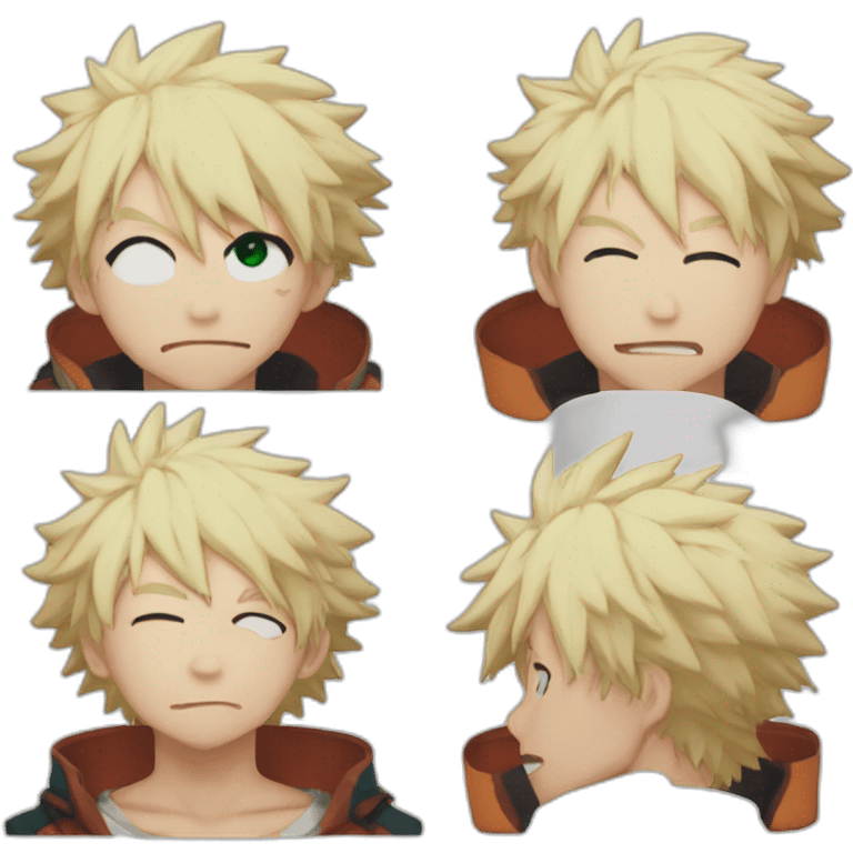 Bakugo my hero academia neutral emoji