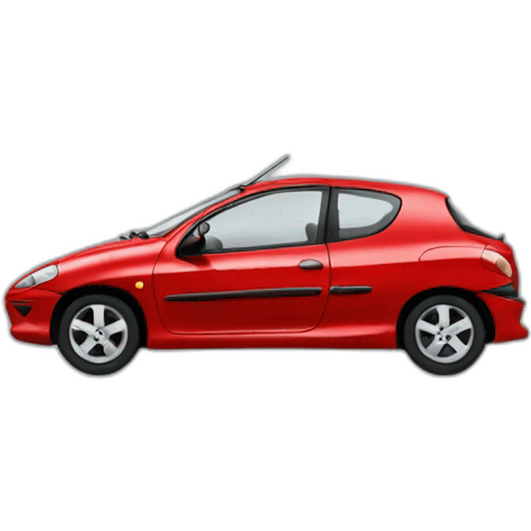 Red Peugeot 206 emoji