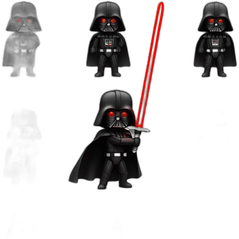 dark vador qui tiens un sabre laser rouge emoji