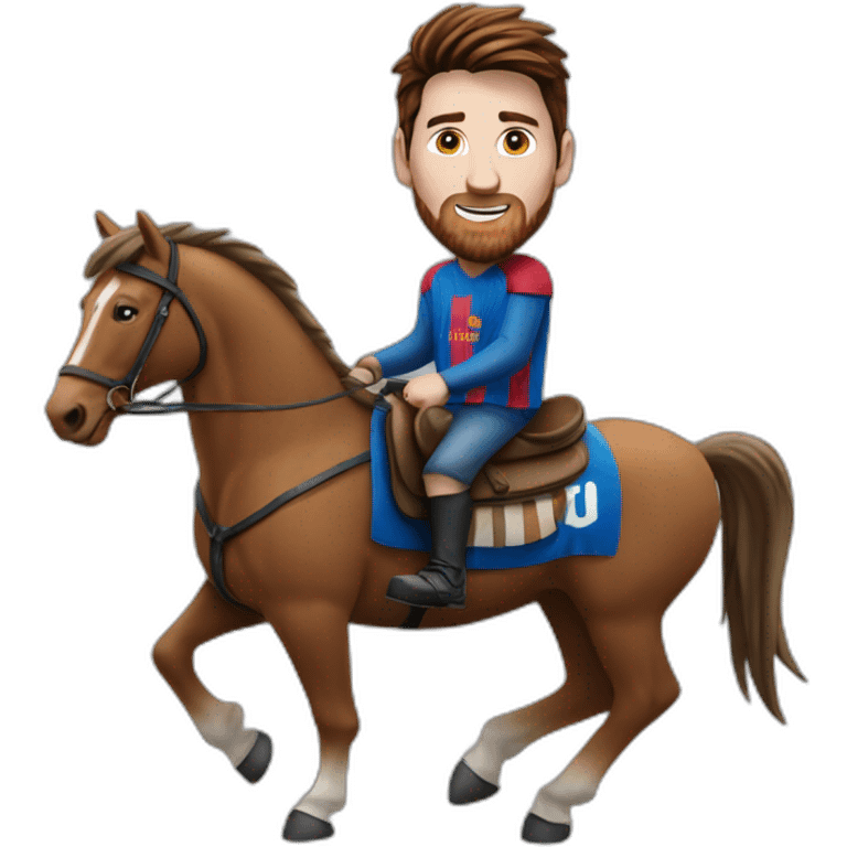 Messi sur un cheval  emoji