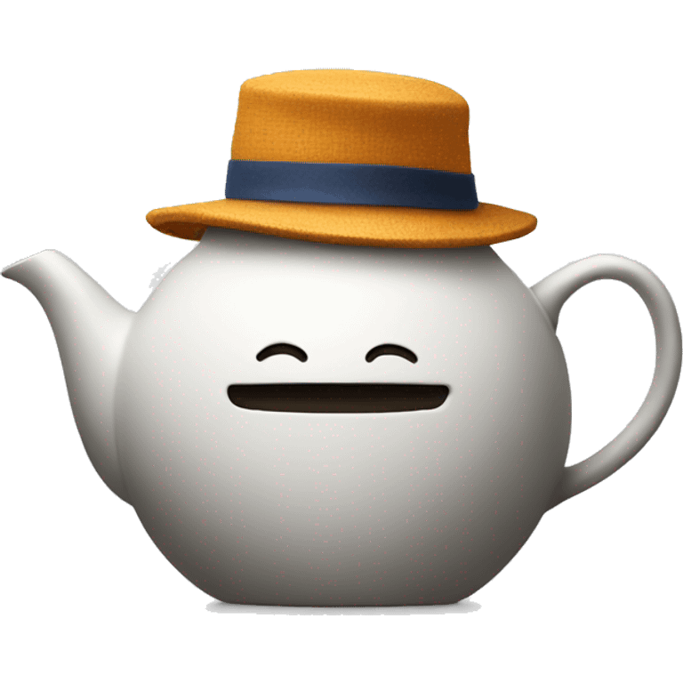 Teapot with a hat emoji