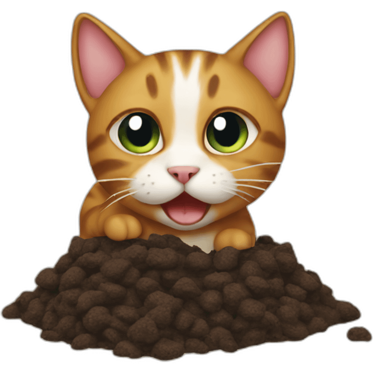 cat into a poop emoji