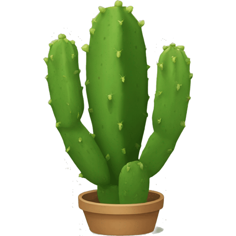 single flat Nopal without pot emoji