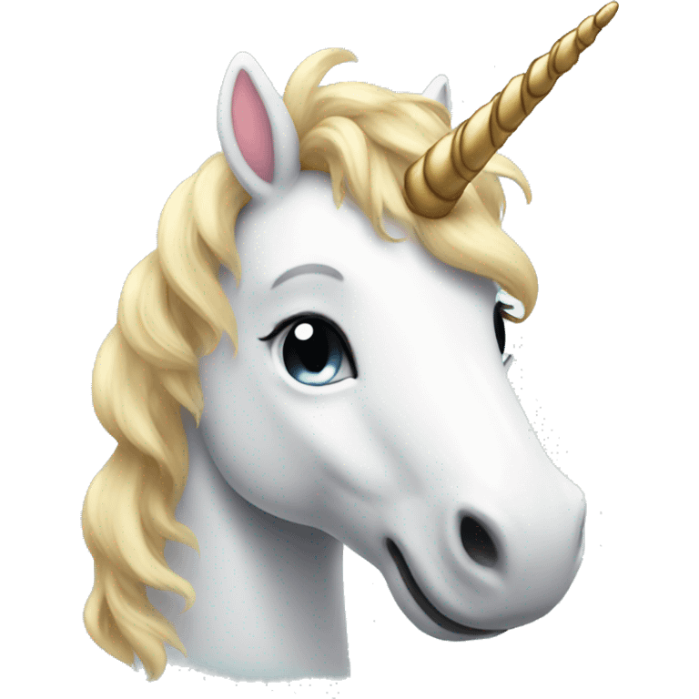 Unicorn smiling emoji