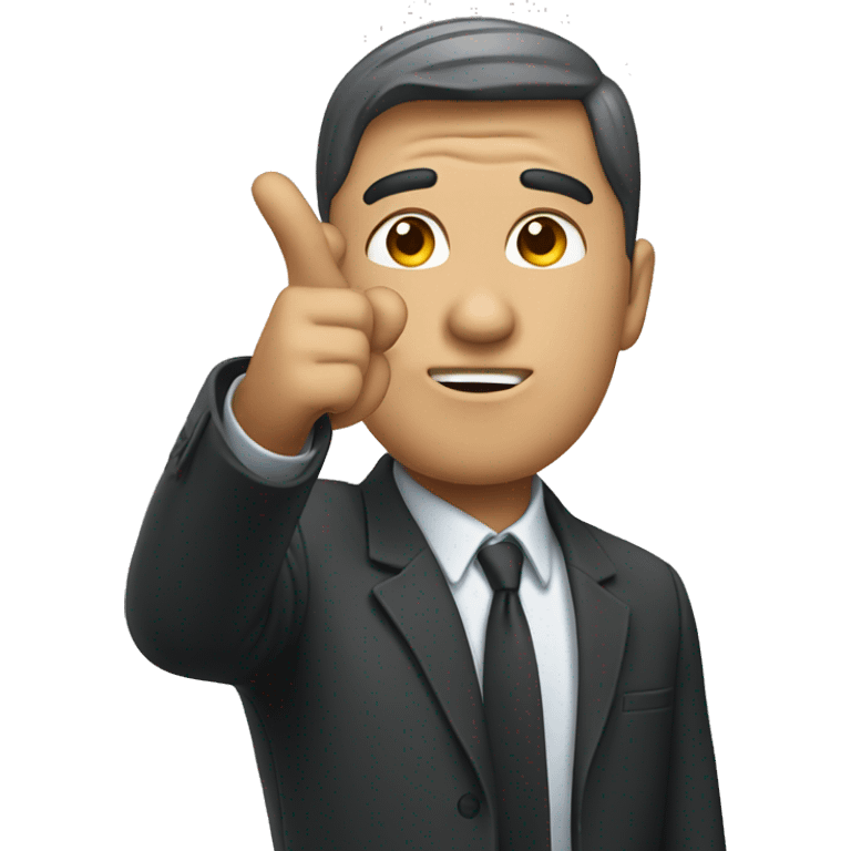 a person pointing to his head  emoji