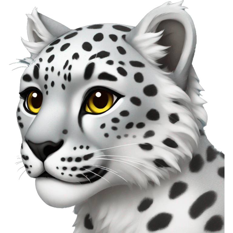 snow leopard fursona  emoji