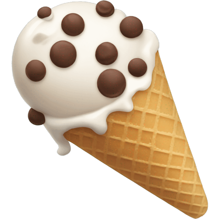 Ice cream chocolate chip  emoji