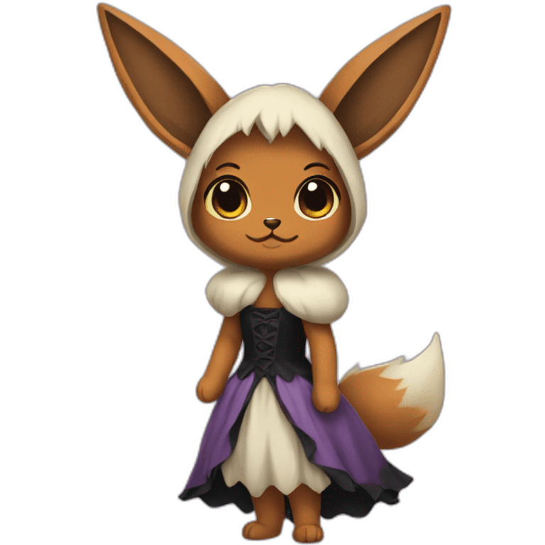 spooky eevee in a dress emoji