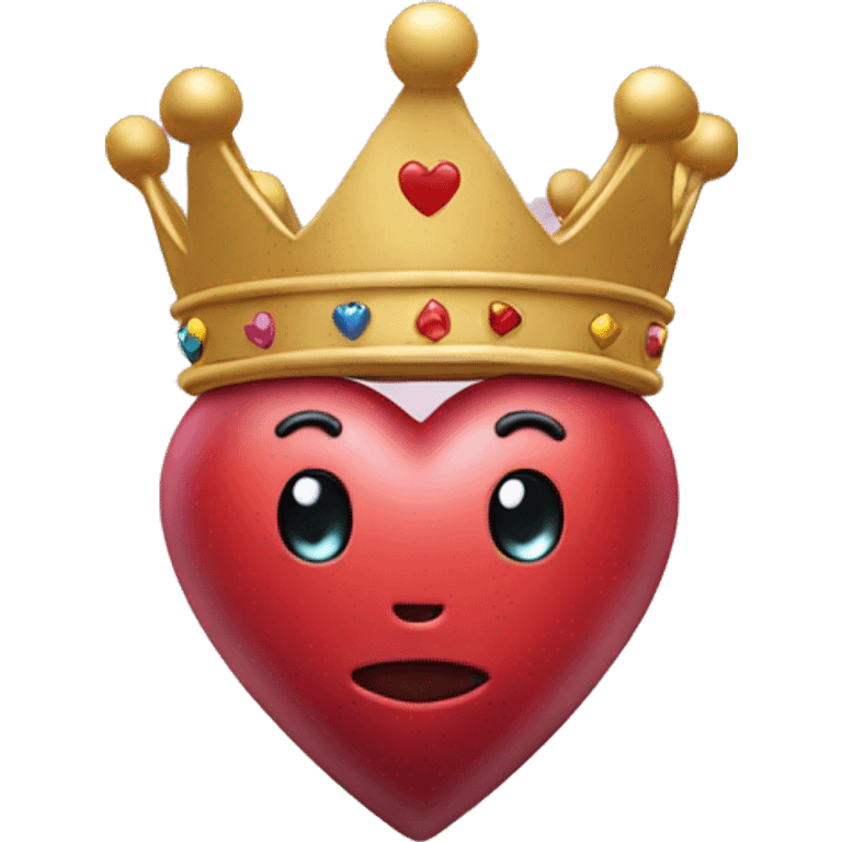 Mahroom heart with crown emoji