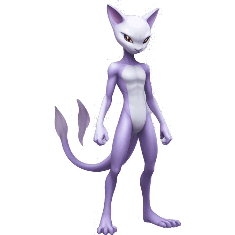 Anthro Mewtwo-Pokémon full body emoji