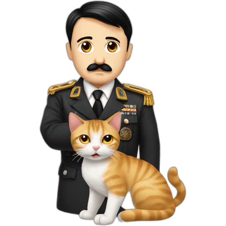 hitler petting a cat emoji