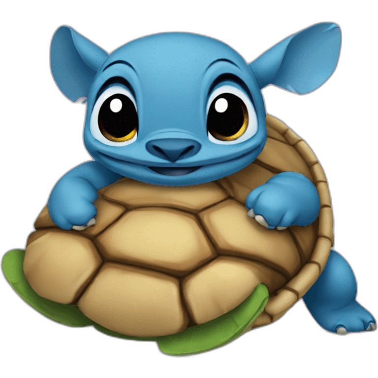 Stitch et une tortue emoji