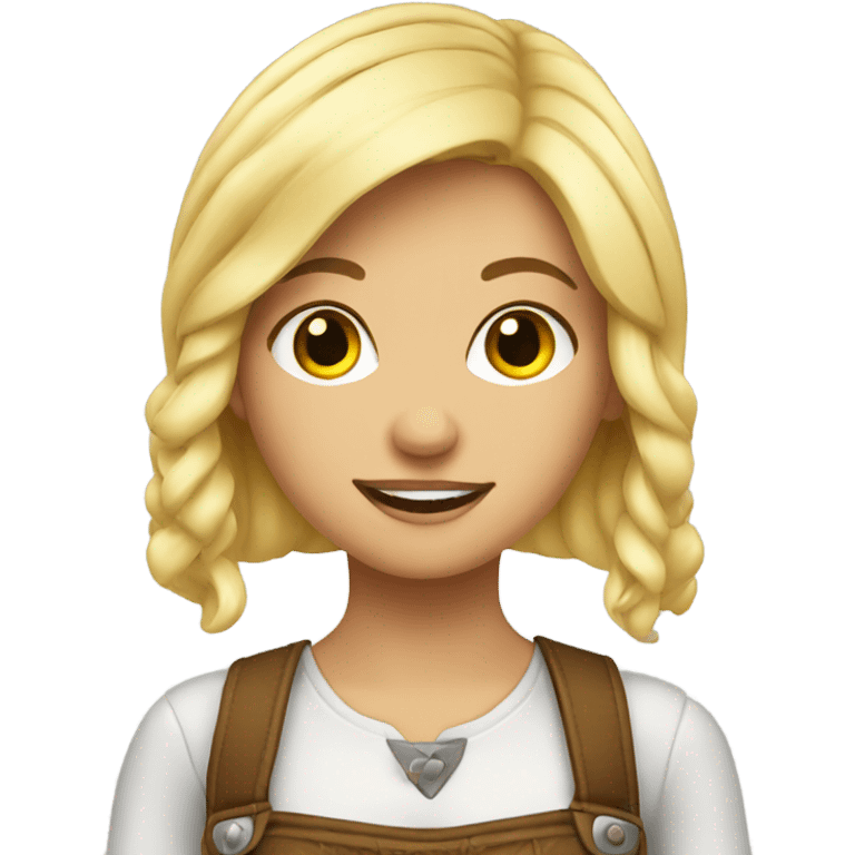 Cartoon blonde country girl emoji