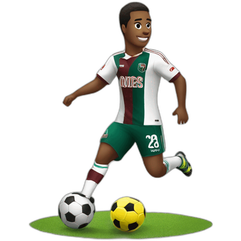 soccer player with fluminense emoji