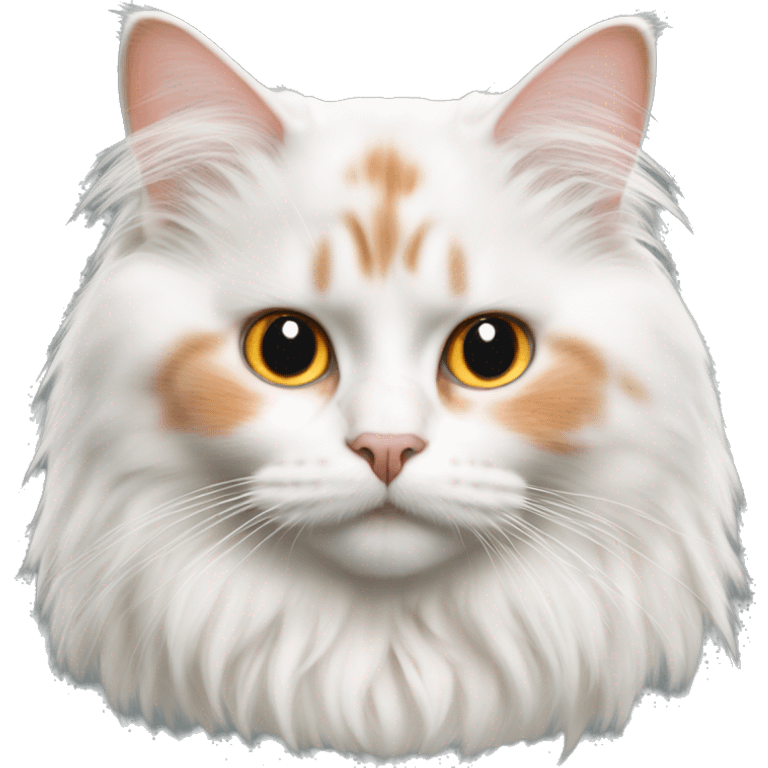 Hyper realistic white orange ragdoll cat  emoji