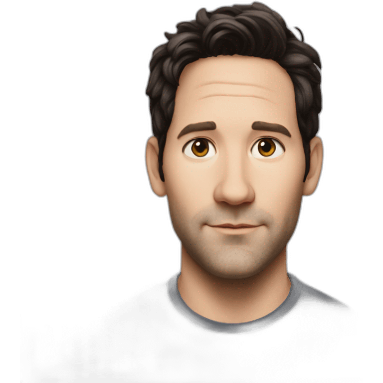 Paul rudd short hair smaller nose emoji