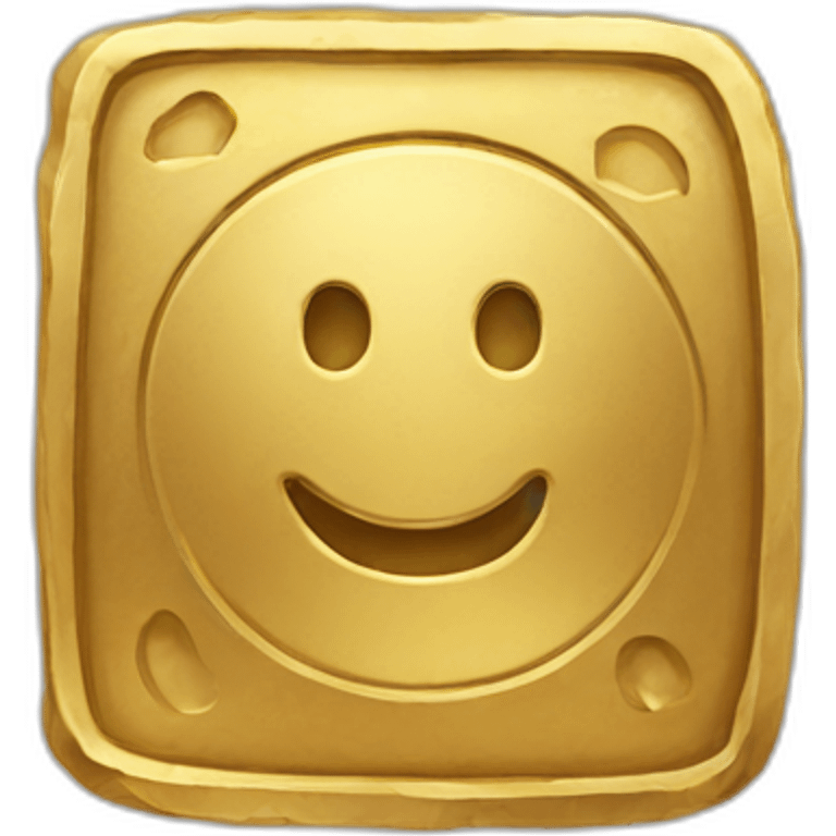 square golden coin emoji